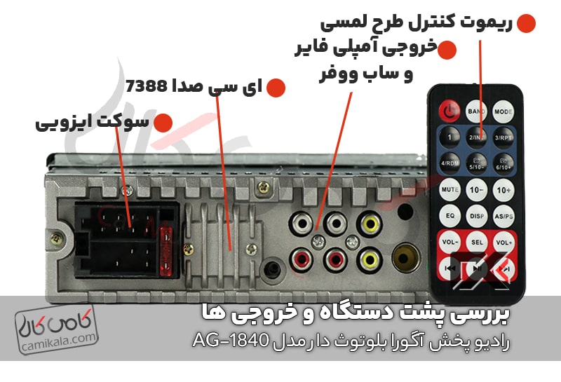 مشخصات رادیو پخش بلوتوث دار 6 خروجی آگورا ag-1840