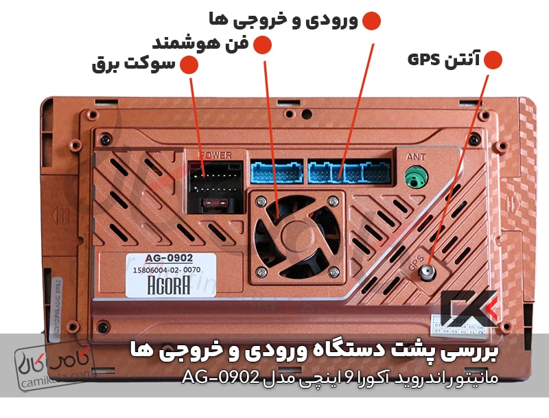 بررسی مشخصات پشت مانیتور اندروید آگورا مدل ag-0902