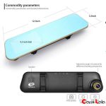 مانیتور آیینه ای خودرو دو دوربین