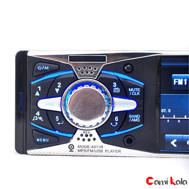 پخش کننده خودرو تصویری Car MP5 Player 4011 BS با صفحه نمایش 4.1 اینچی بلوتوث دار فلاش خور با ورودی دوربین دنده عقب خودرو و خروجی سیستم