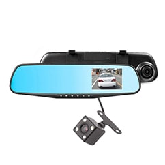 DVR مانیتور آیینه ای دو دوربین خودرو 4.3 اینچی