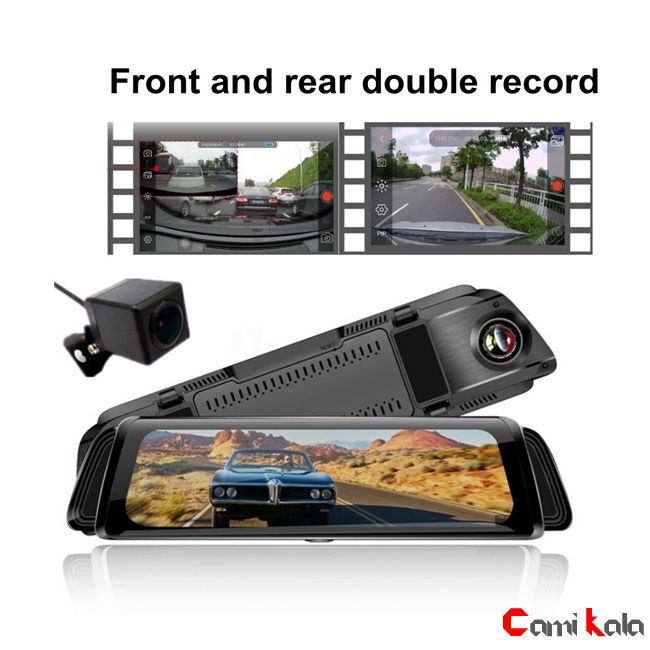 دوربین فیلمبرداری خودرو, مانیتور آیینه ای دو دوربین خودرو,دوربین ثبت وقایع خودرو,مانیتور دو دوربین خودرو,دوربین مدار بسته خودرو,جعبه سیاه خودرو,دوربین فیلمبرداری خودرو آیینه ای 10 اینچی Car DVR Mirror