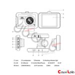 دوربین فیلمبرداری خودرو مدل 2.2 اینچی