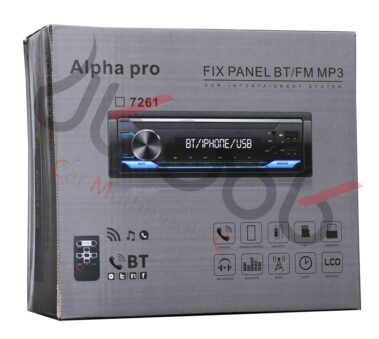 رادیو پخش بلوتوث دار دوفلاش آلفاپرو مدل 7261 Alpha Pro,خرید ضبط ماشین,دستگاه پخش بلوتوث دار آلفا پرو,رادیو پخش بلوتوث دار دو فلاش آلفا پرو,رادیو پخش آلفاپرو,آلفاپرو